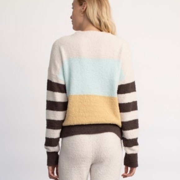 Hello Nite Los Angeles Sweet & Sour Stripe Loungewear Sweater - Picture 6 of 13